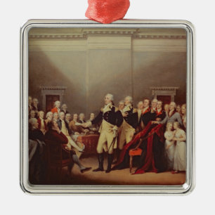 Die Resignation von George Washington Ornament Aus Metall