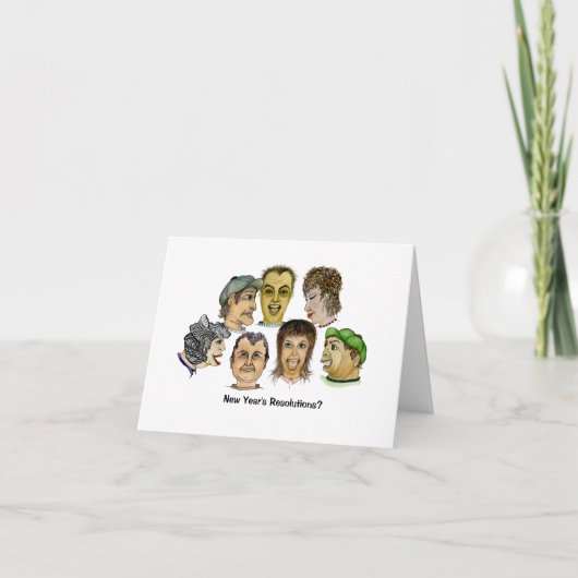 Die Resolutionen des neuen Jahres sind Lässige Ver Karte (Vorderseite)