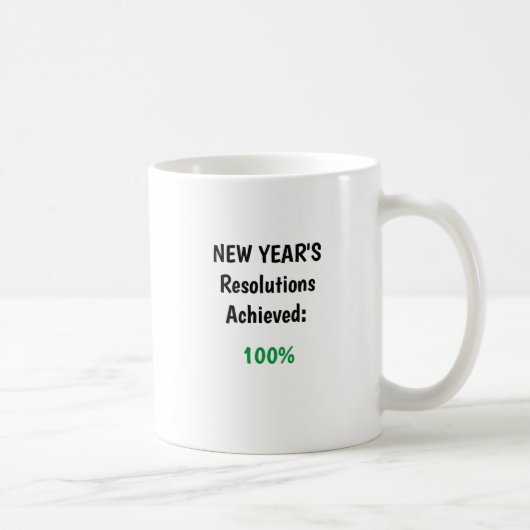 Die Resolutionen des Neujahrs wurden erreicht - 10 Kaffeetasse (Rechts)