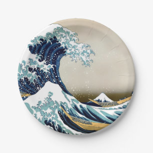 Die restaurierte Große Welle vor Kanagawa von Hoku Pappteller