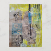 Die Retro-Arbeitenden Männer Mixed Media Collage Postkarte (Vorderseite)