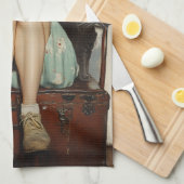 Die Retro Crazy Cat Lady Vibes Geschirrtuch (Viertel Falte)