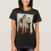 Die Retro Crazy Cat Lady Vibes T-Shirt (Vorderseite)