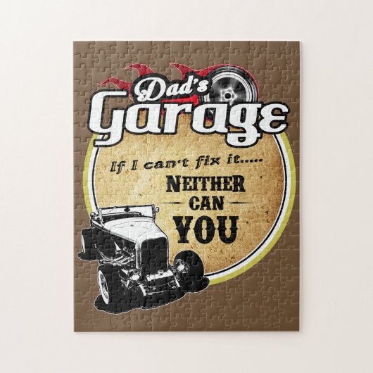 Die Retro Garage des Vaters Puzzle (Vertikal)
