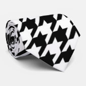 DIE RETRO HAHNENTRITTMUSTER-KRAWATTE KRAWATTE (Gerollt)