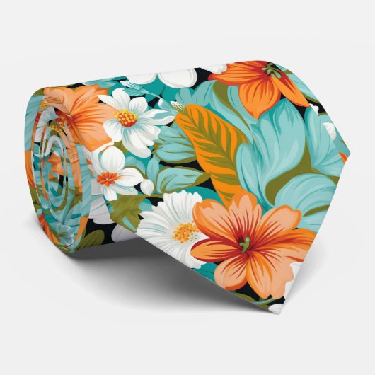 Die Retro-hawaiianische Krawatte (Gerollt)