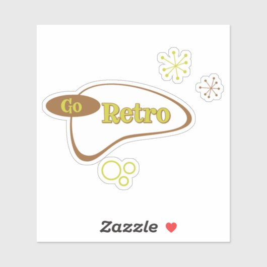 Die Retro Mitte des Jahrhunderts Aufkleber (Blatt)