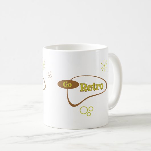 Die Retro Mitte des Jahrhunderts Kaffeetasse (VorderseiteRechts)