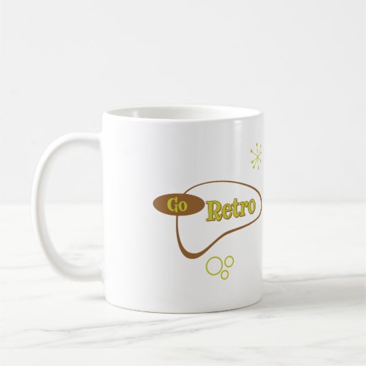 Die Retro Mitte des Jahrhunderts Kaffeetasse (Links)