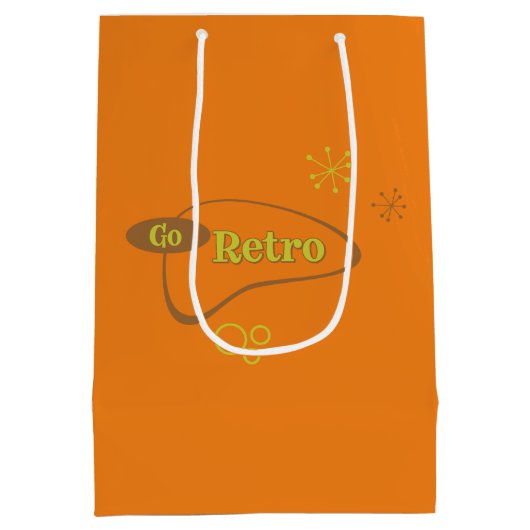 Die Retro Mitte des Jahrhunderts Mittlere Geschenktüte (Rückseite)