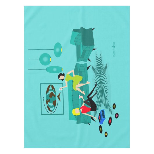 Die Retro Nacht des Mädchens in der Tischdecke (Vorderseite)