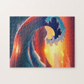 Die Retro-Neugestaltung der großen Welle abseits Puzzle (Horizontal)