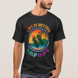 Die Retro-Sommergestaltung für Frauen im Leben ist T-Shirt
