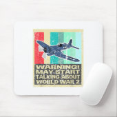 Die Retro-Warnung kann beginnen, über WW2 Shirt Wo Mousepad (Mit Mouse)