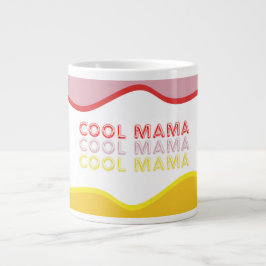 Die Retrowellen "Cool Mama" in leuchtenden Farben Jumbo-Tasse