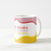 Die Retrowellen "Cool Mama" in leuchtenden Farben Kaffeetasse (VorderseiteRechts)