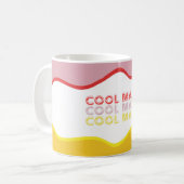 Die Retrowellen "Cool Mama" in leuchtenden Farben Kaffeetasse (Vorderseite Links)