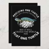 Die Rettung einer Schildkröte wird die Welt nicht Save The Date (Vorne/Hinten)