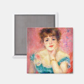 Die Reverie von Pierre-Auguste Renoir Magnet (Vorderseite/Rückseite)