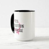 Die Revolution ist weiblich Tasse (Vorderseite Links)