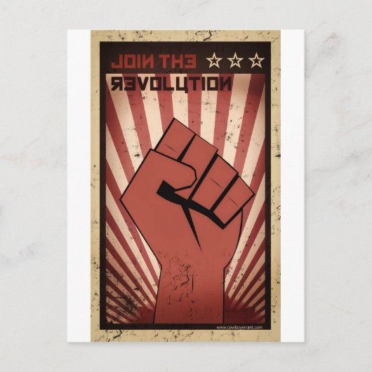 Die Revolution mitmachen Postkarte (Vorderseite)