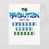 Die Revolution wird als gemeinsam getweetet (Ver.2 Postkarte (Vorderseite)