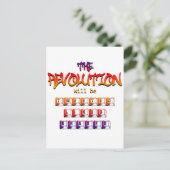 Die Revolution wird getweetet gemocht & geteilt (V Postkarte (Stehend Vorderseite)