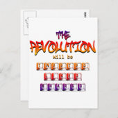 Die Revolution wird getweetet gemocht & geteilt (V Postkarte (Vorne/Hinten)