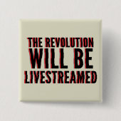 Die Revolution wird in einen neuen Rahmen gestellt Button (Vorderseite)