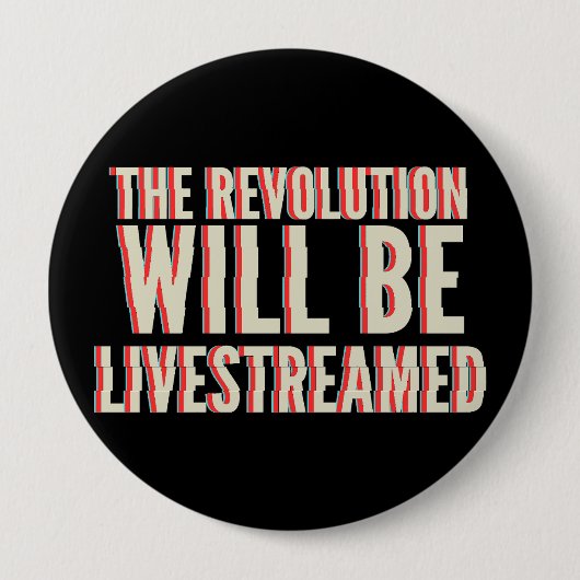 Die Revolution wird in einen neuen Rahmen gestellt Button (Vorderseite)