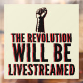 Die Revolution wird in einen neuen Rahmen gestellt Fensteraufkleber (Blatt 2)