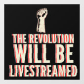 Die Revolution wird in einen neuen Rahmen gestellt Fensteraufkleber (Blatt)