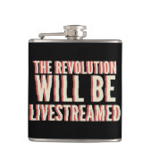 Die Revolution wird in einen neuen Rahmen gestellt Flachmann (Vorderseite)