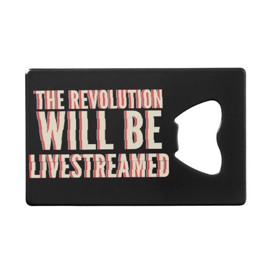 Die Revolution wird in einen neuen Rahmen gestellt Geldbeutel Flaschenöffner (Vorderseite (Horizontal))