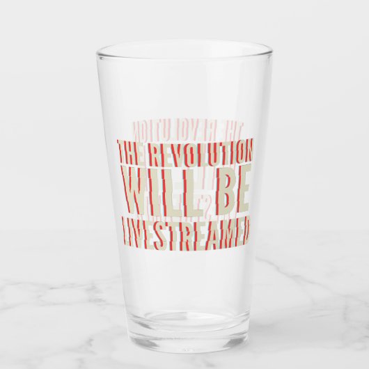 Die Revolution wird in einen neuen Rahmen gestellt Glas (Vorderseite)