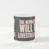 Die Revolution wird in einen neuen Rahmen gestellt Mattglastasse (VorderseiteRechts)