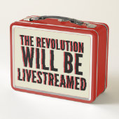 Die Revolution wird in einen neuen Rahmen gestellt Metall Brotdose (Rückseite)