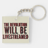 Die Revolution wird in einen neuen Rahmen gestellt Schlüsselanhänger (Rückseite)