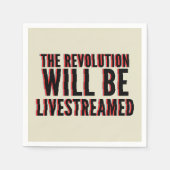 Die Revolution wird in einen neuen Rahmen gestellt Serviette (Vorderseite)