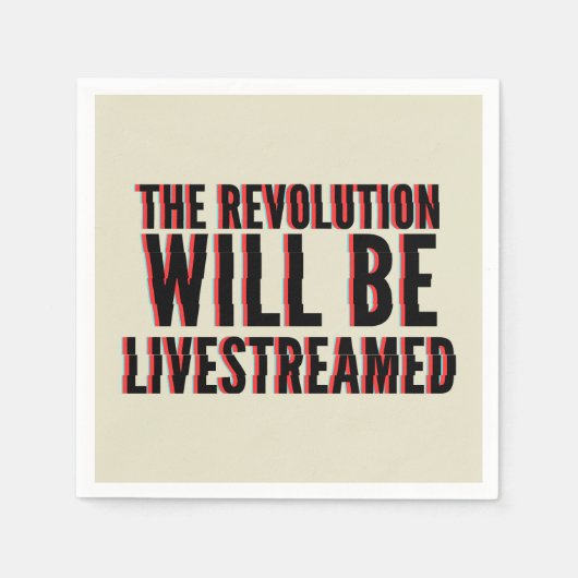 Die Revolution wird in einen neuen Rahmen gestellt Serviette (Vorderseite)