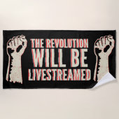 Die Revolution wird in einen neuen Rahmen gestellt Strandtuch (Vorderseite)