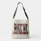 Die Revolution wird in einen neuen Rahmen gestellt Tragetaschen Mit Langen Trägern (Rückseite)