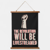 Die Revolution wird in einen neuen Rahmen gestellt Wandteppich Mit Holzrahmen (Vorderseite)