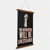 Die Revolution wird in einen neuen Rahmen gestellt Wandteppich Mit Holzrahmen (Gewinkelt)