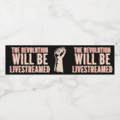 Die Revolution wird in einen neuen Rahmen gestellt Wasserflaschenetikett (Einzelnes Label)