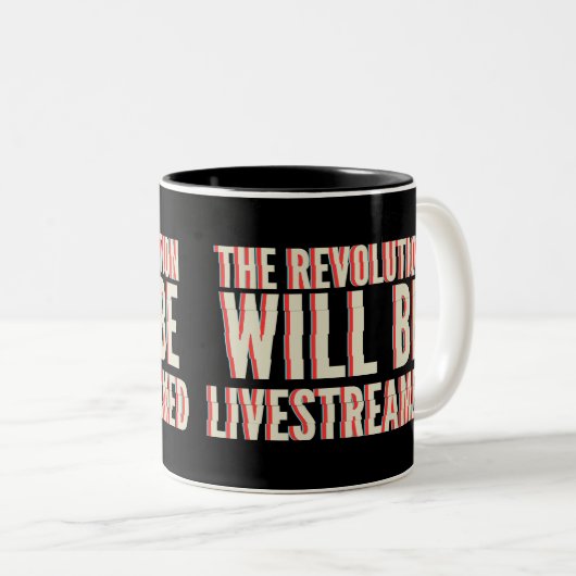 Die Revolution wird in einen neuen Rahmen gestellt Zweifarbige Tasse (VorderseiteRechts)