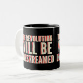 Die Revolution wird in einen neuen Rahmen gestellt Zweifarbige Tasse (Vorderseite Links)