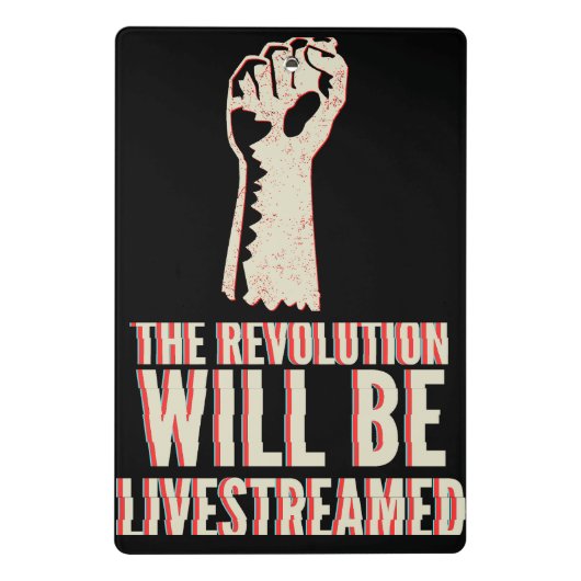 Die Revolution wird live übertragen Mini Klemmbrett (Rückseite)