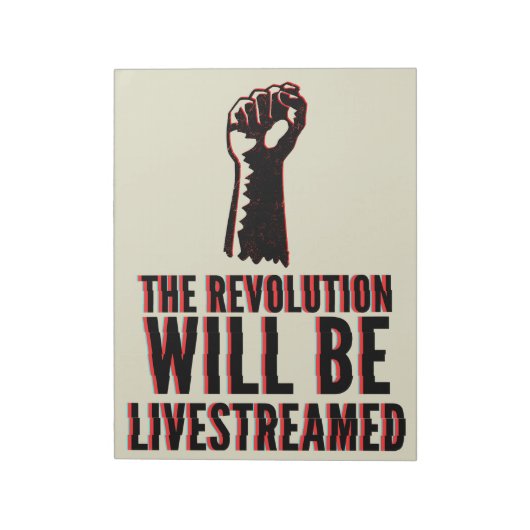 Die Revolution wird live übertragen Notizblock (Rotiert)
