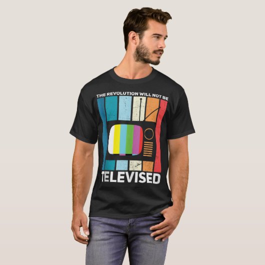 Die Revolution wird nicht schwarz Fernseher L T-Shirt (Vorne ganz)